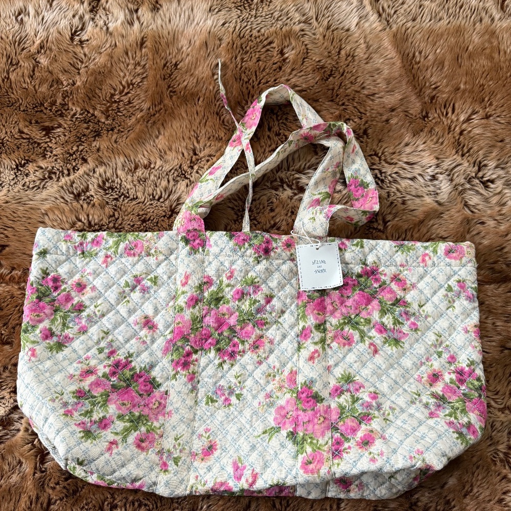 Sezane Large Shopper Bag - Sézane X Andion Agosto Print - Size TU